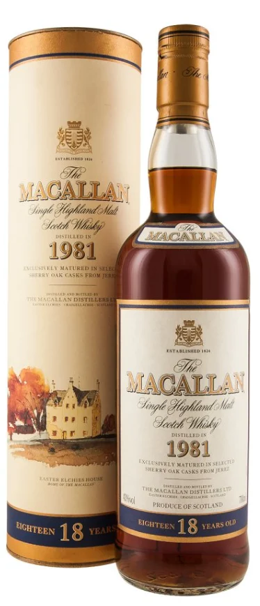 Macallan 18 Year Old 1981 Single Malt Scotch Whisky | 700ML - Whiskey