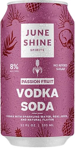 June Shine Passionfruit Vodka Soda Cocktail | 4x355ML