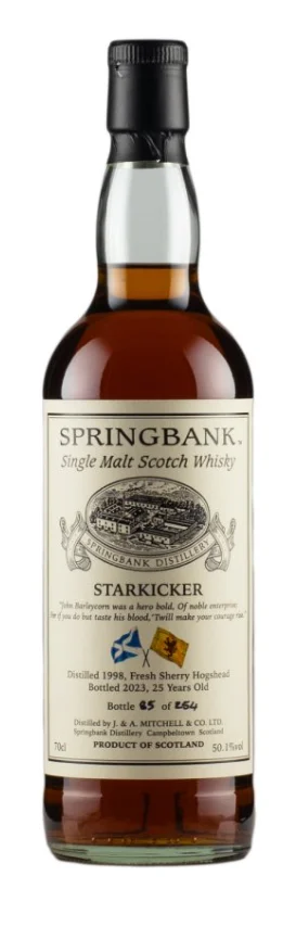 Springbank 25 Year Old Fresh Sherry Hogshead Starkicker 1998 Single Malt Scotch Whisky | 700ML - Whiskey