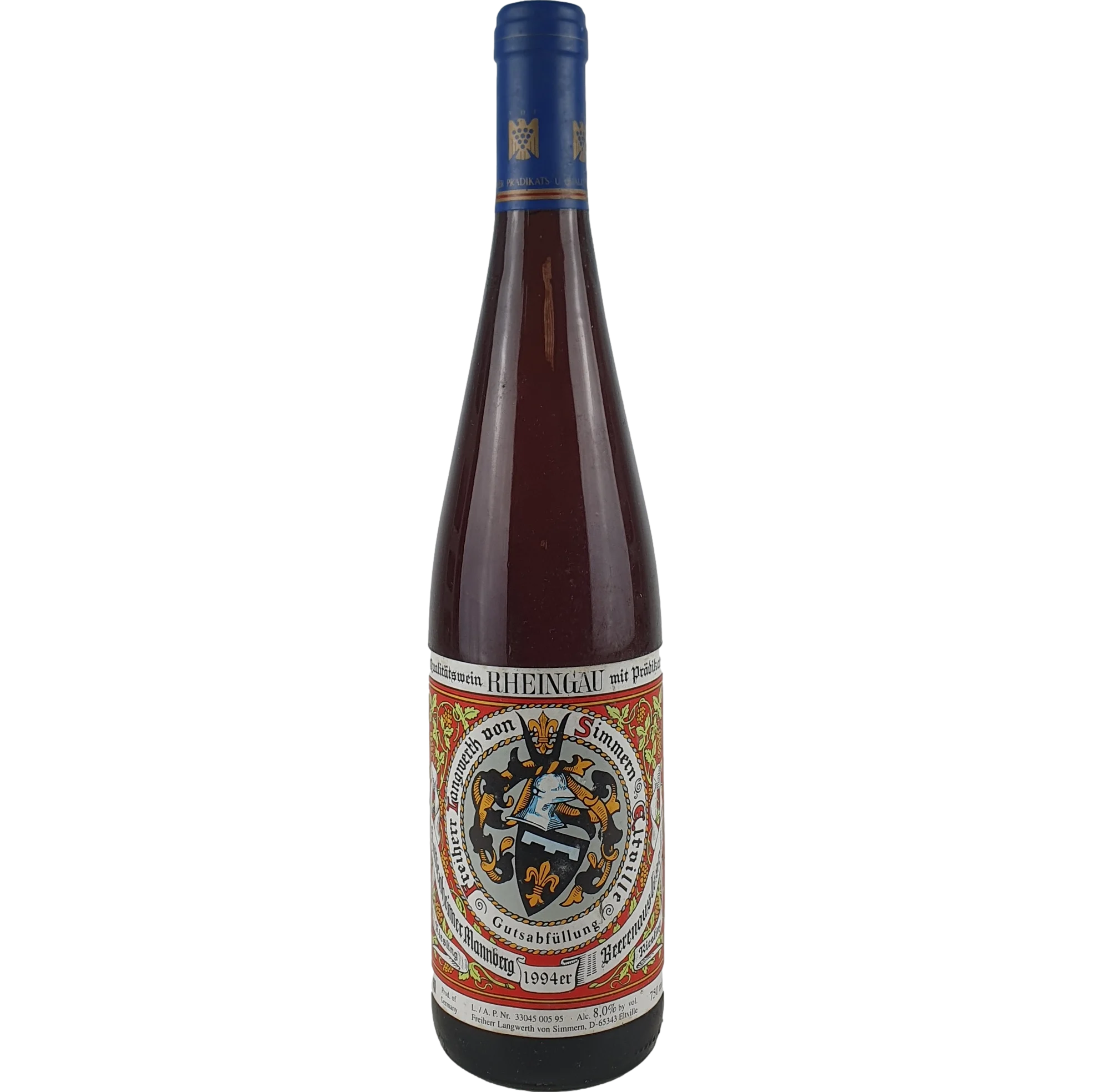 1971 | Weingut Langwerth von Simmern | Rauenthaler Baiken Riesling Aulese - Wine