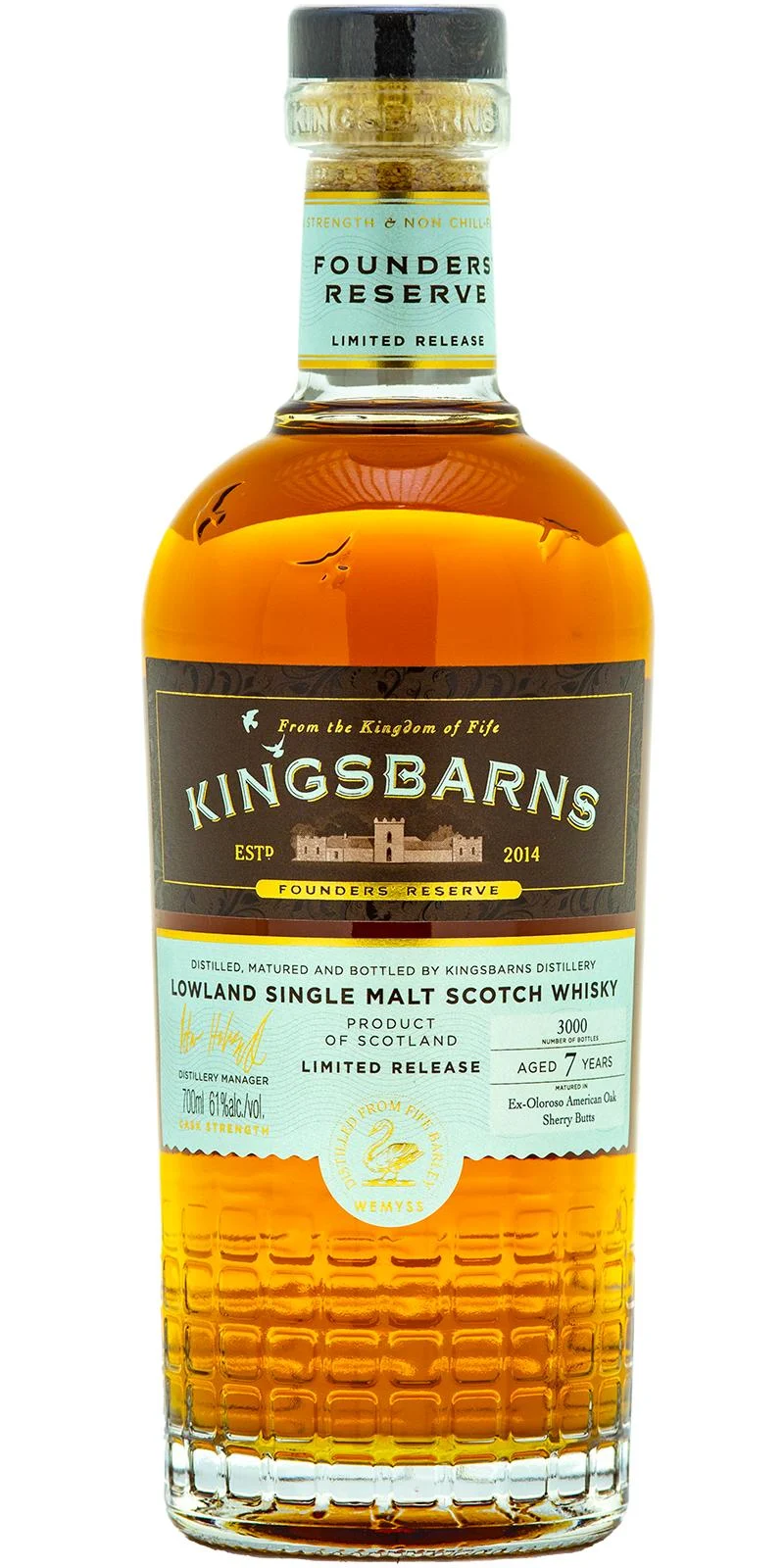 Kingsbarns Founders' Reserve 2022 Limited Release Single Malt Scotch Whisky | 700ML - Whiskey