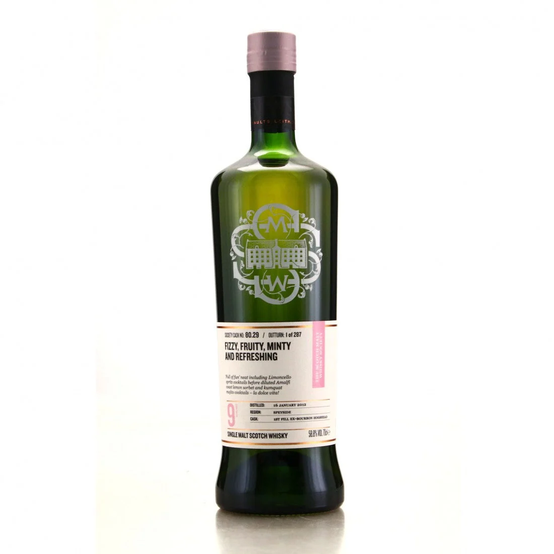 Glen Spey 2012 SMWS 80.29 Fizzy, Fruity, Minty and Refreshing 9 Year Old 2021 Release (Cask #80.29) Single Malt Scotch Whisky | 700ML - Whiskey