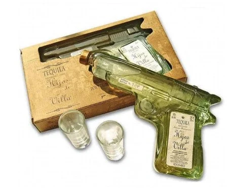 Hijos de Villa Pistol Reposado Tequila Gift Set with 2 Shot Glasses | 200ML