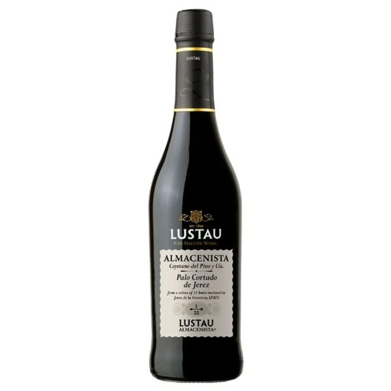 Bodegas Lustau | Almacenista Cayetano del Pino y Cia Palo Cortado del Jerez Sherry (Half Litre) - NV
