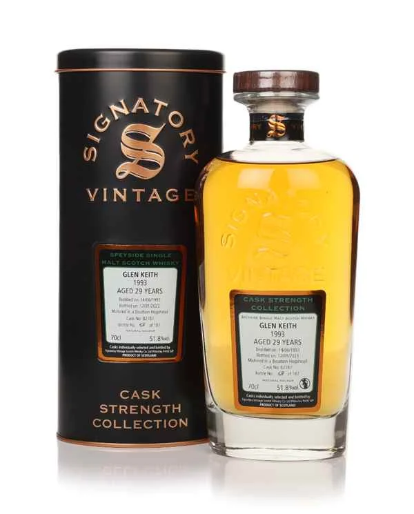 Glen Keith 29 Year Old 1993 (cask 82787) - Cask Strength Collection (Signatory) | 700ML
