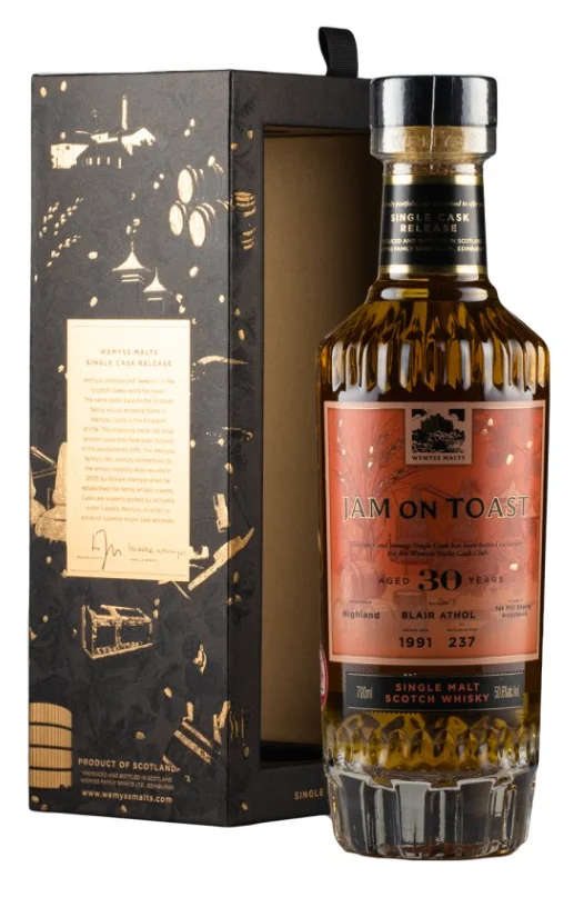 Blair Athol 30 Year Old Jam on Toast Wemyss Malts 1991 Single Malt Scotch Whisky | 700ML - Whiskey