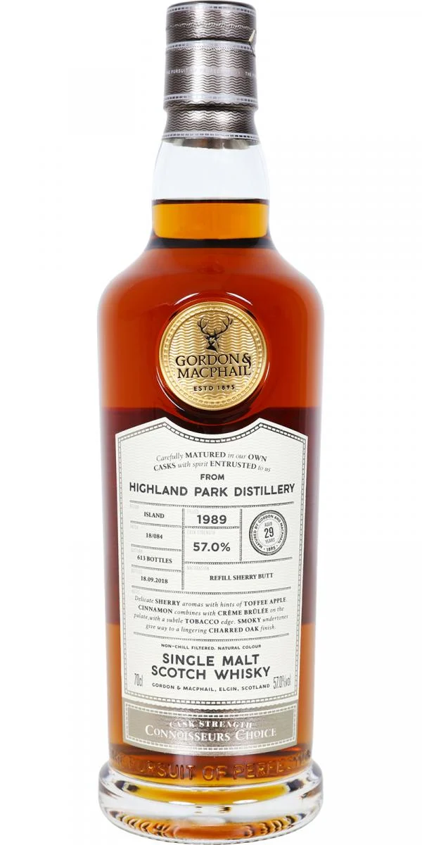 Highland Park 1989 29 Year Old Gordon & Macphail Connoisseurs Choice Single Malt Scotch Whisky - Whiskey