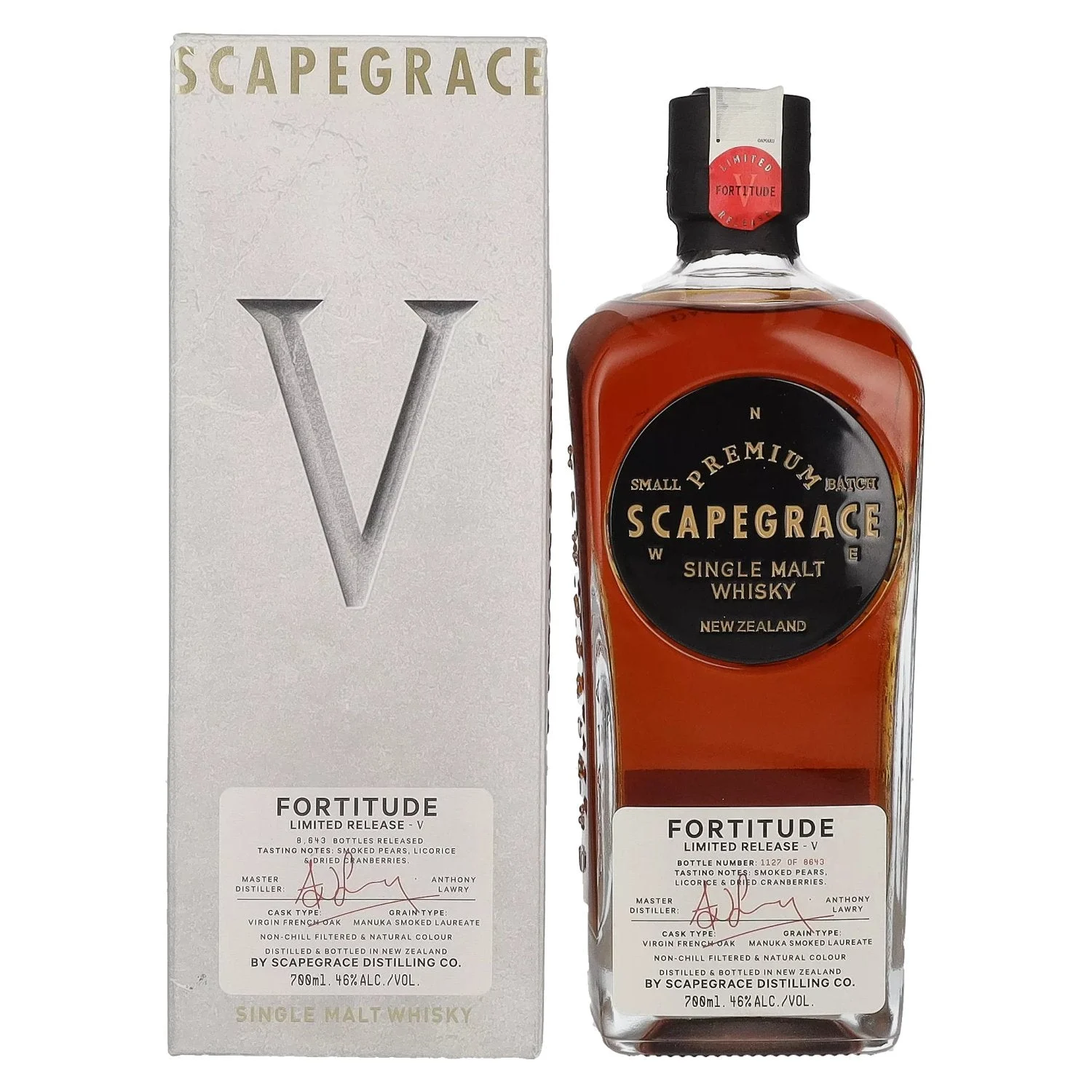 Scapegrace Fortitude Limited Release V Single Malt Whisky | 700ML - Whiskey