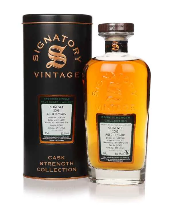 Glenlivet 16 años 2006 (barrica 900800) - Colección Cask Strength (Firmante) | 700ML