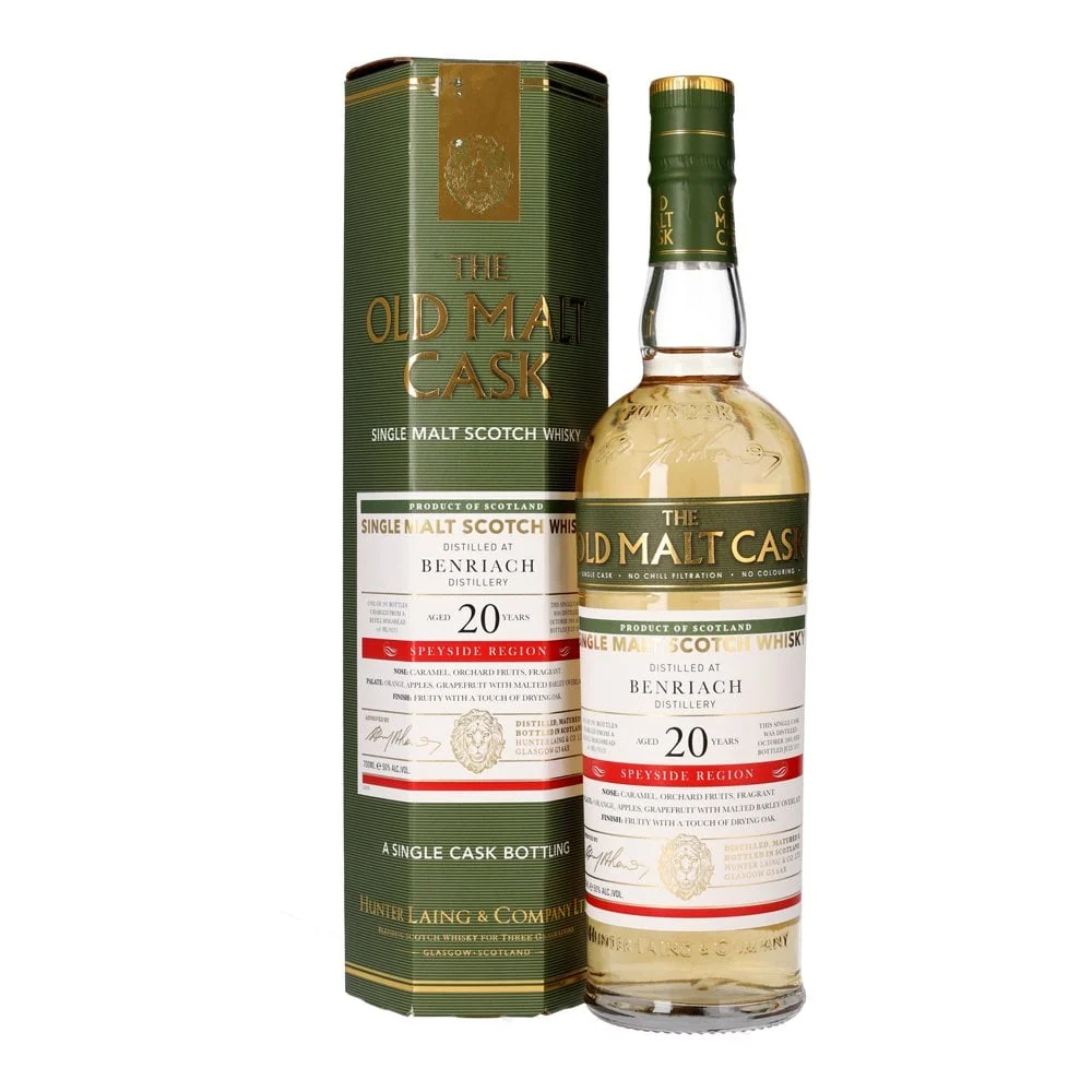 Benriach Old Malt Cask Single Cask Madurado 2001 Whisky de 20 años | 700ML - Whiskey