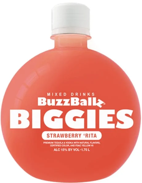 Cóctel de bebidas mixtas Buzzballz Biggies Strawberry Rita | 1.75L - Cocktail