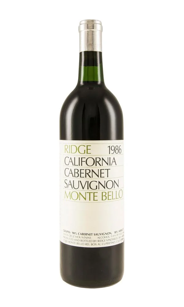1986 | Ridge Vineyards | Monte Bello Cabernet Sauvignon - Wine