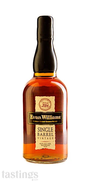 Whisky Bourbon puro vintage de un solo barril Evan Williams 2014