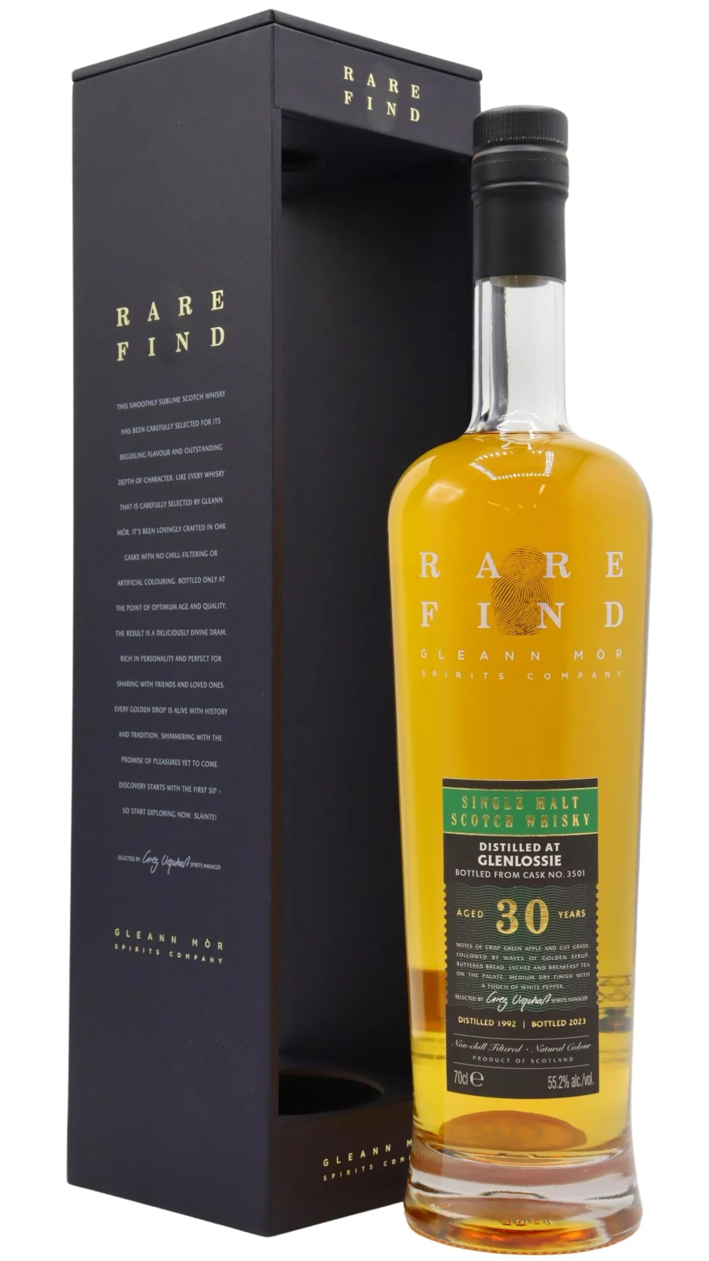 Glenlossie Gleann Mor Rare Find Single Malt Scotch 1992 30 Year Old Whisky | 700ML - Whiskey