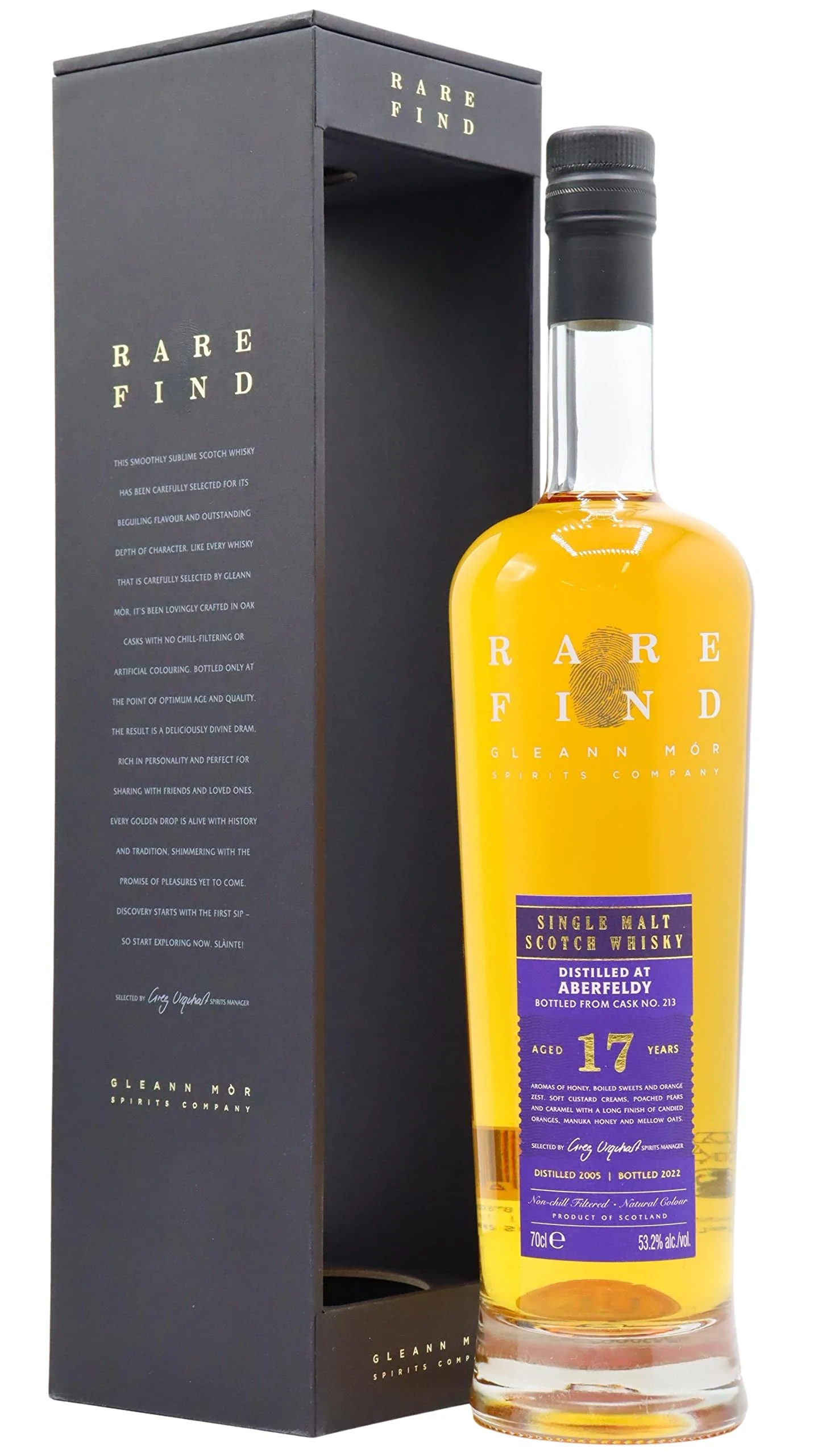 Aberfeldy Gleann Mor Rare Find Single Cask #213 2005 Whisky de 17 años | 700ML - Whiskey