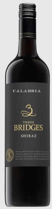 Vinos de la familia Calabria | Westend Estate 3 Puentes Shiraz - NV