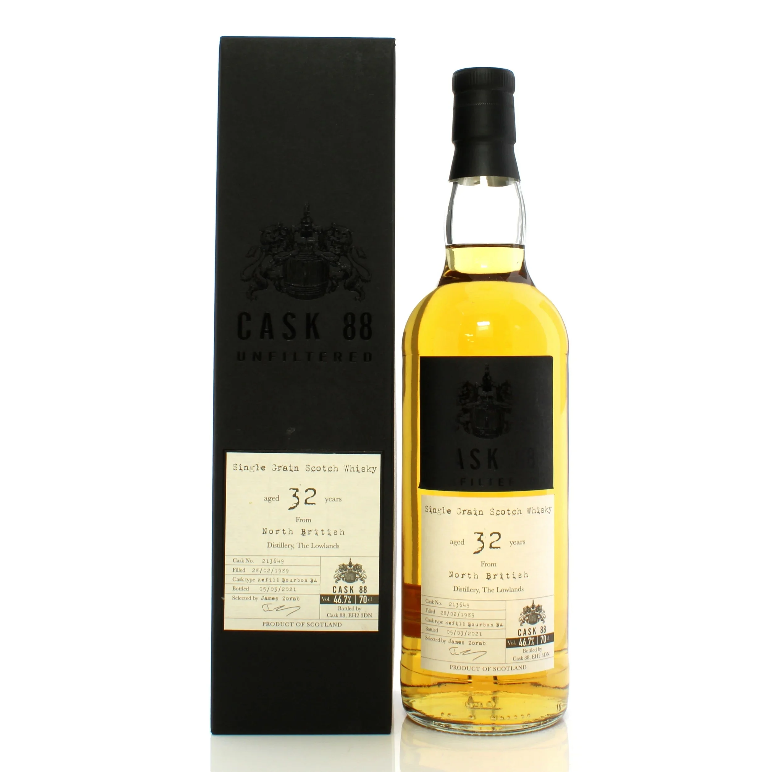 North British 1989 Ca88 Unfiltered 32 Year Old 2021 Release (Cask #213649) Single Grain Whiskey | 700ML