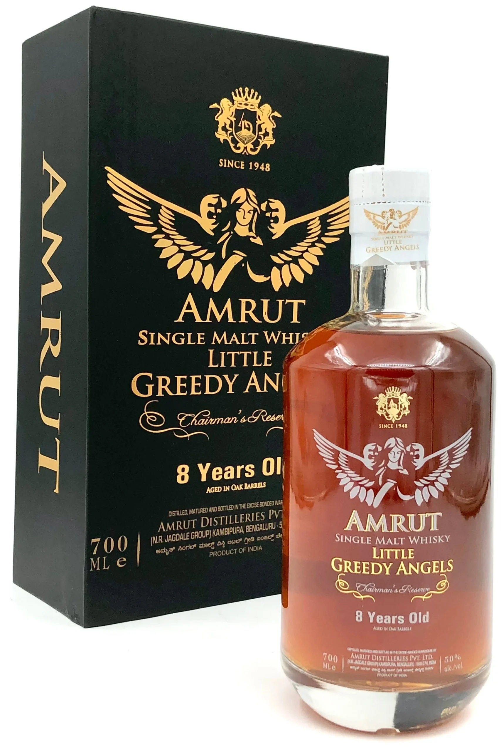 Amrut Little Greedy Angels 8 Year old Oloroso Cask Peated Indian Single Malt Whisky - Whiskey