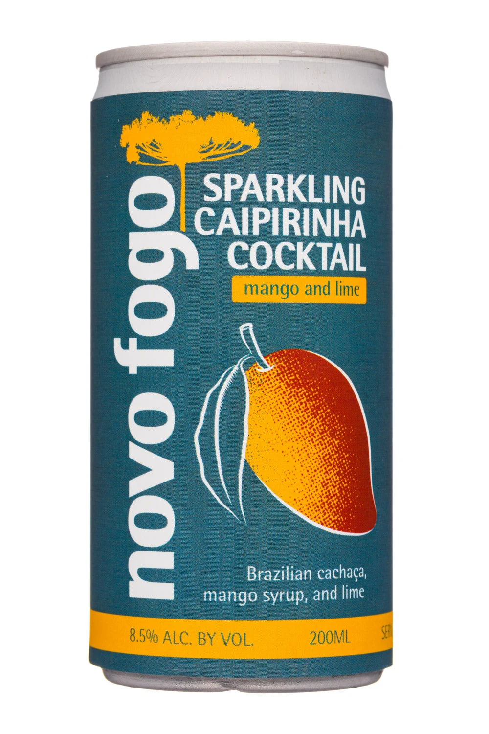 Novo Fogo Sparkling Caipirinha Mango and Lime Cocktail | 200ML