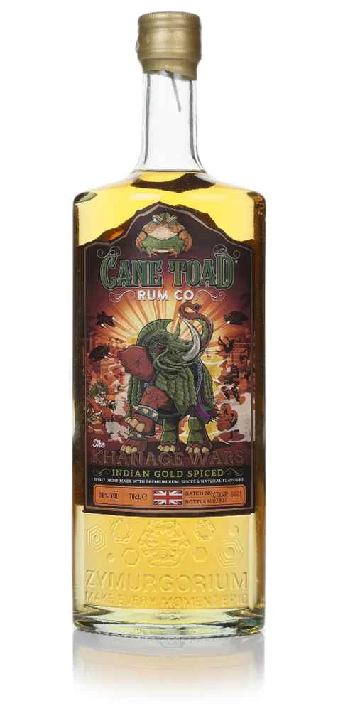 Cane Toad Khanage Wars Ron especiado dorado indio | 700ML