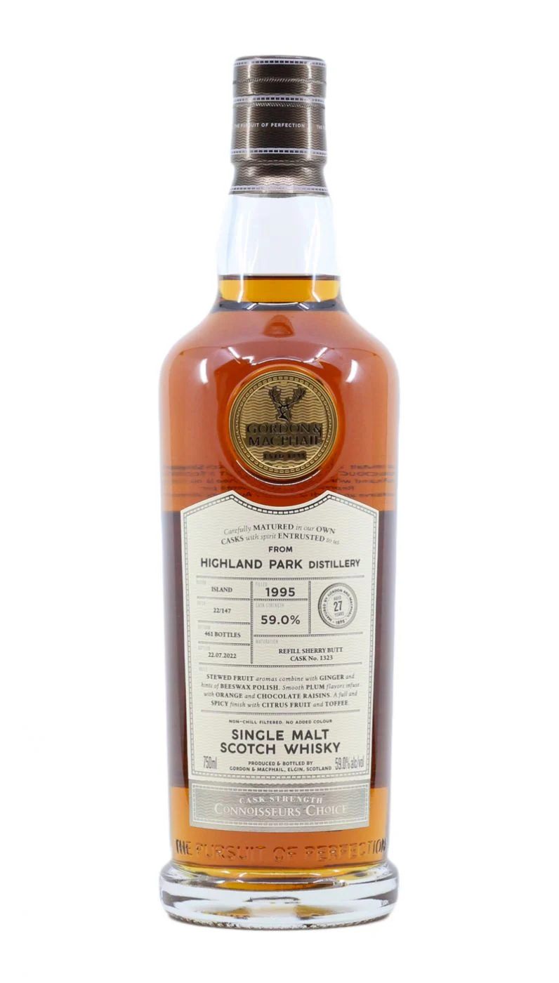 Gordon & Macphail Highland Park 27 year old Refill Sherry Butt # 1323 Cask Strength Connoisseur's Choice 1995 Scotch Whisky - Whiskey