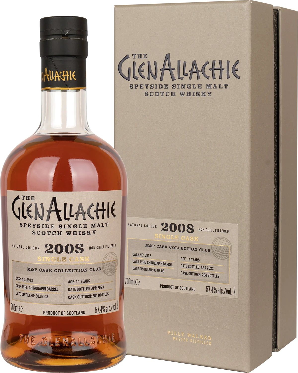 GlenAllachie 2008 (14 Year Old) Chinquapin Barrel # 6912 Single Malt Scotch Whisky | 700ML