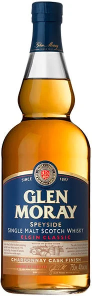 Glen Moray Elgin Classic Chardonnay Cask Finished Single Malt Scotch Whisky - Whiskey