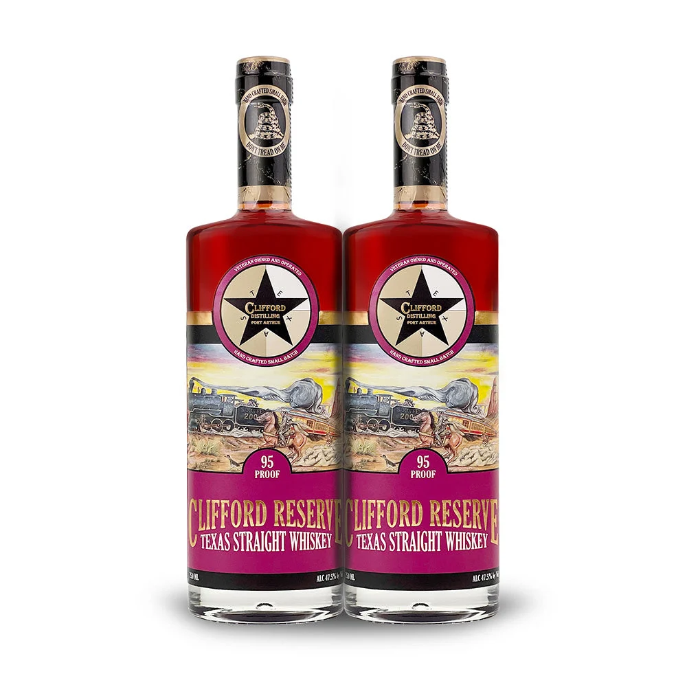 Clifford Distilling | Clifford Reserve: Texas Straight Whiskey (2) BOTTLE BUNDLE