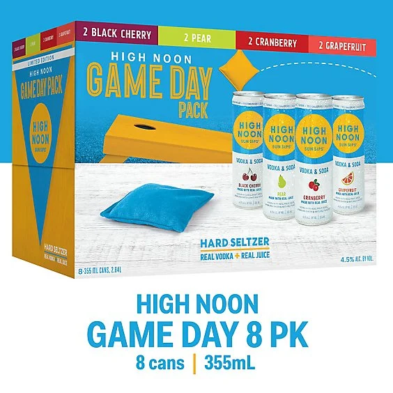High Noon Vodka & Soda Game Day Cocktail | 8x355ML