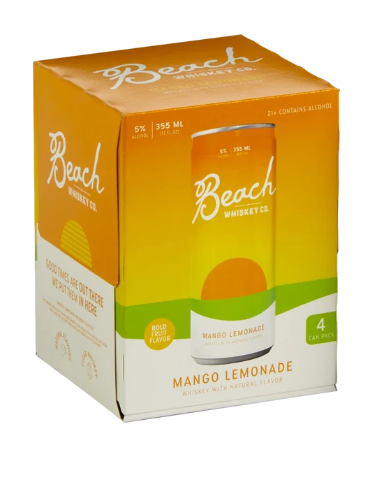 Beach Whiskey Co Mango Lemonade Cocktail | 4x355ML