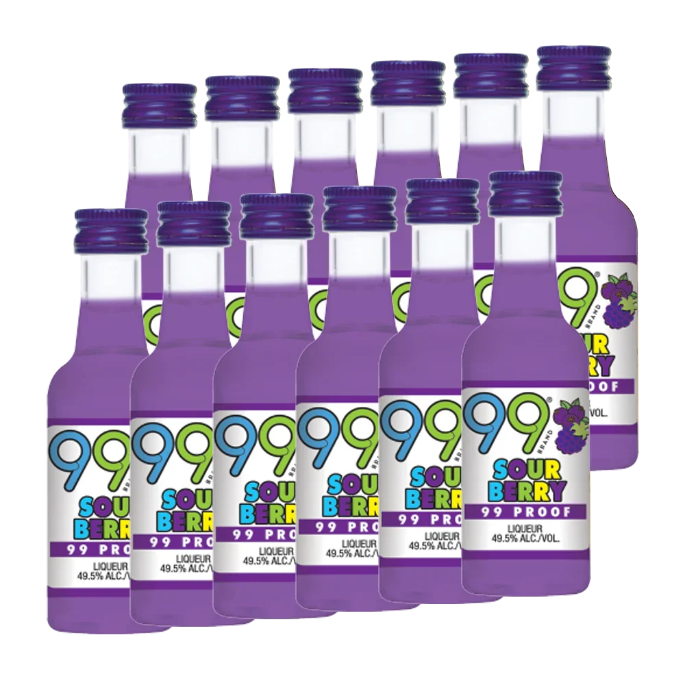99 Brand Sour Berry Liqueur | 12x50ML