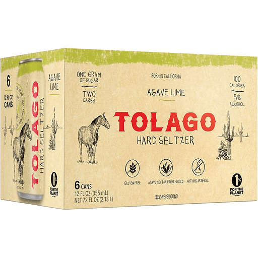 Tolago Agave Lime Hard Seltzer Cocktail | 6*355ML