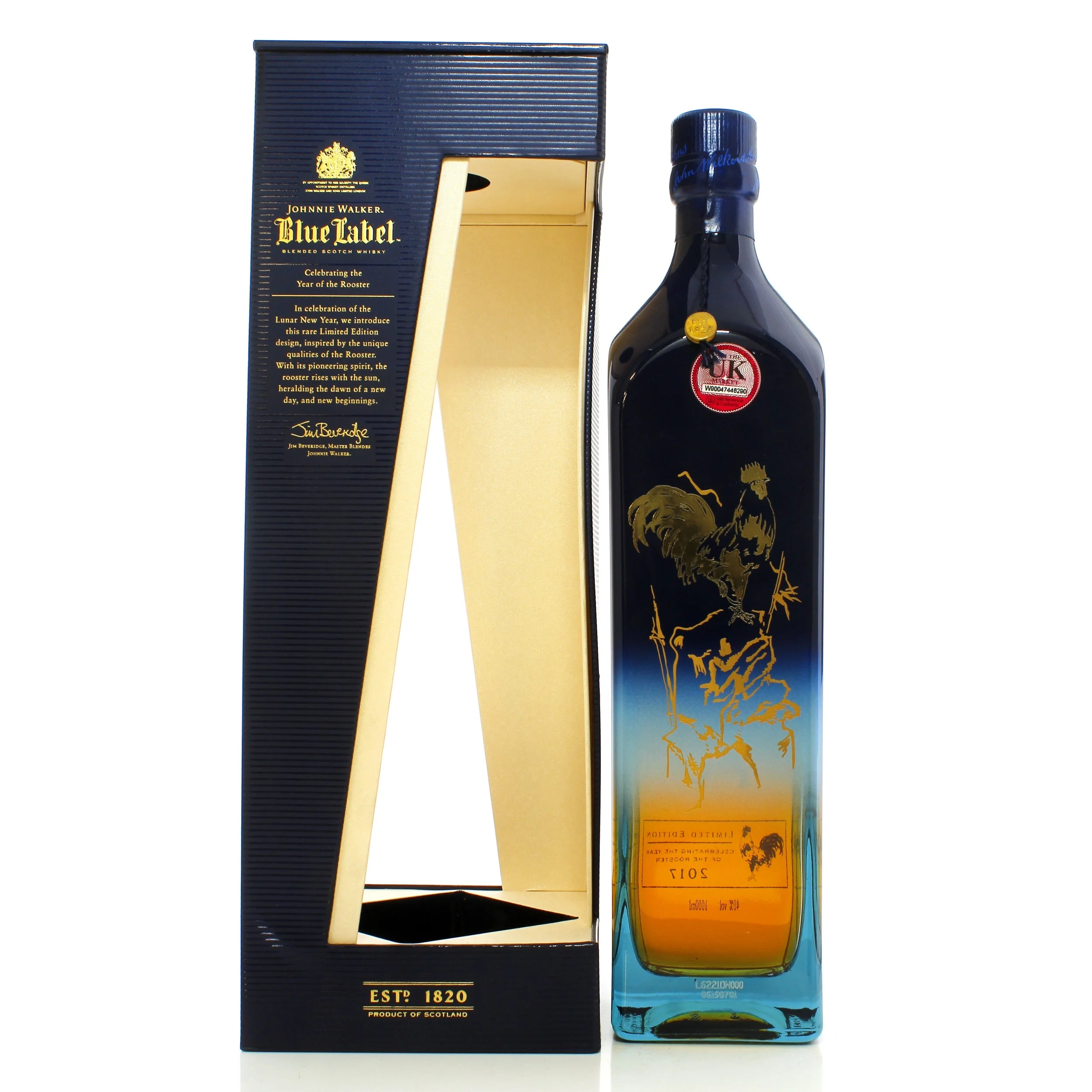 Johnnie Walker Blue Label 2017 Lunar New Year Year Of The Rooster Penang Street Art Edition Whisky - Whiskey