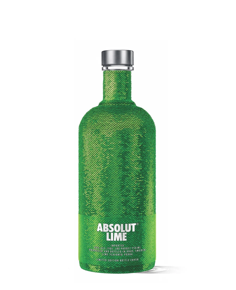 Absolut Lime Sequin New Years Edition - Vodka