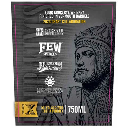 Four Kings Rye terminado en ex Vermouth Barrels Craft Distiller Collaboration 2023 Whisky - Whiskey