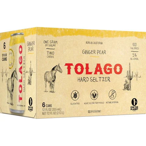 Tolago Ginger Pear Hard Seltzer Cocktail | 6*355ML
