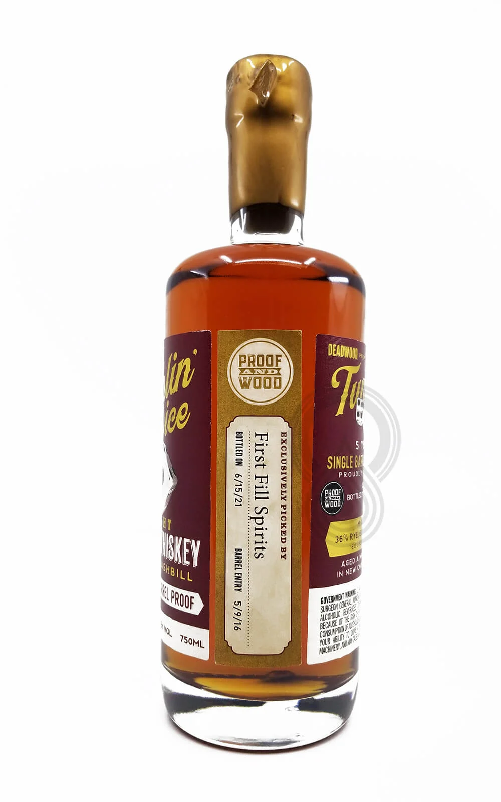 Deadwood Tumblin' Dice 2016 Single Barrel - Barrel Proof 5 Year Old 2021 Release Bourbon Whiskey