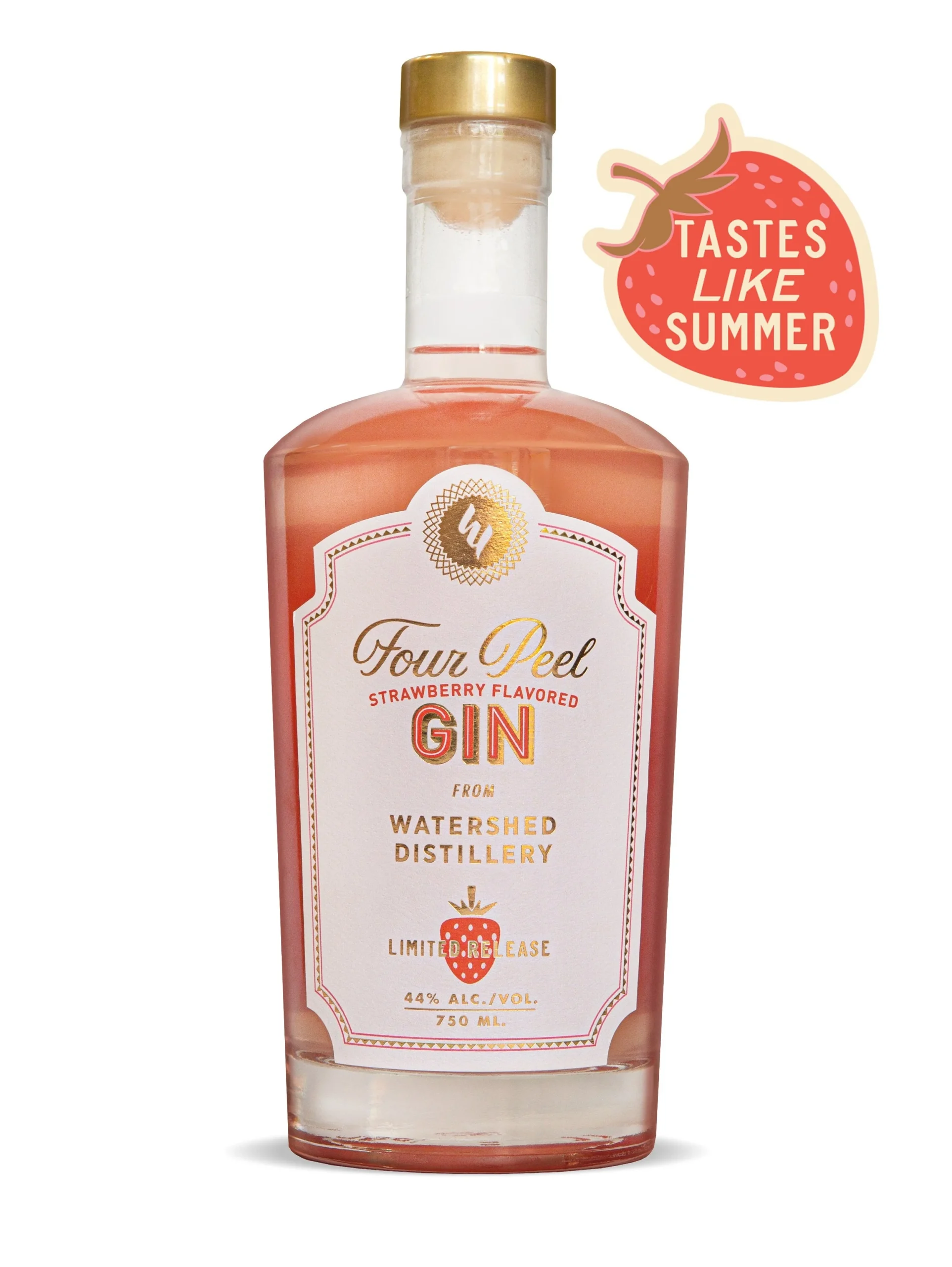 Ginebra de lanzamiento limitado Watershed Four Peel Strawberry