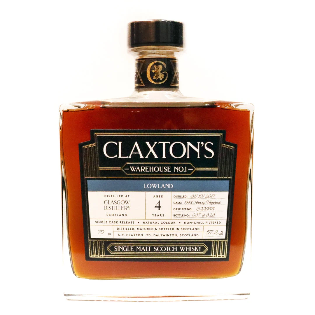 Glasgow Distillery Claxton's Warehouse 1 PX Finish 2017 4 Year Old Whisky | 700ML - Whiskey