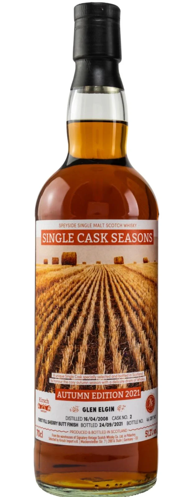 Glen Elgin 2008 SV Single Cask Seasons - Autumn 2021 2021 Release (Cask #2) Single Malt Scotch Whisky | 700ML