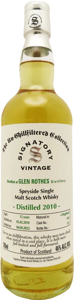 Glenlossie 2010 (Signatory Vintage) World (12 Year Old) Single Malt Scotch Whisky | 700ML - Whiskey