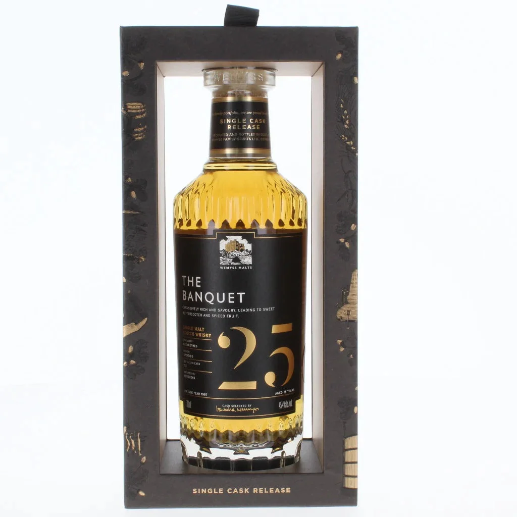 Glenrothes 1997 (Wemyss Malts) The Banquet (25 Year Old) Single Malt Scotch Whisky | 700ML - Whiskey