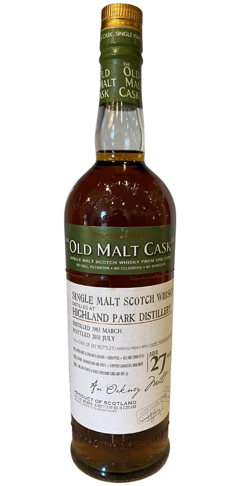 Highland Park 27 años 1983 - Whisky escocés Old Malt Cask (Douglas Laing) | 700ML