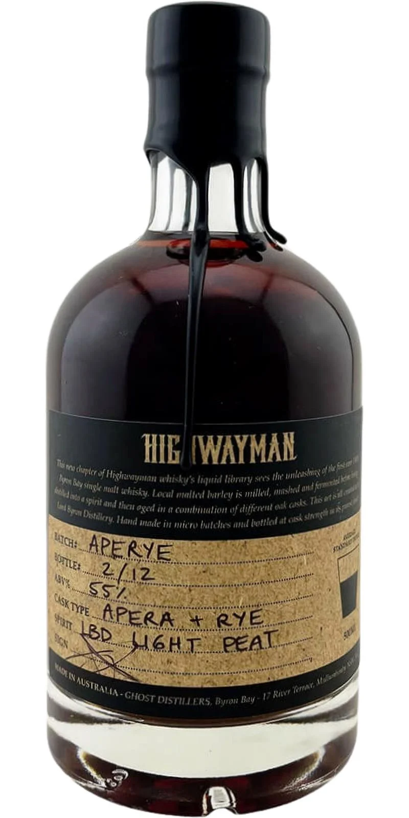 Highwayman Aperye Single Malt Whisky | 500ML - Whiskey