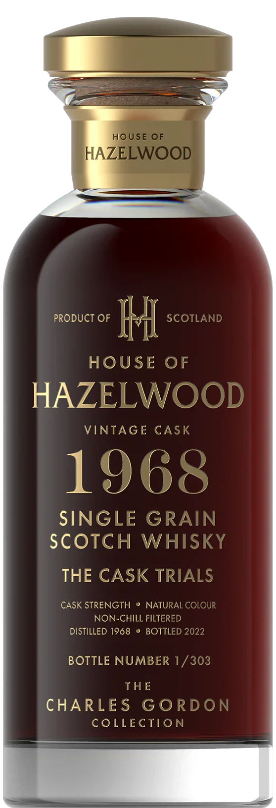 House of Hazelwood 1968 Vintage Cask The Charles Gordon Collection The Cask Trials Scotch Whisky | 700ML - Whiskey
