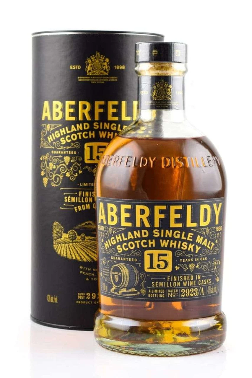Whisky escocés con acabado de vino Semillon Aberfeldy de 15 años | 700ML