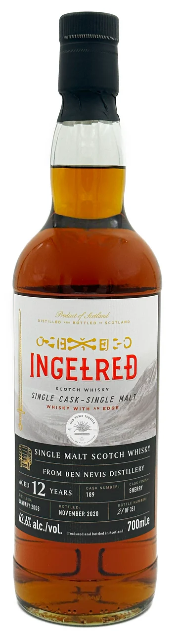 Ingelred Ben Nevis 12 Year Single Malt Scotch Whisky | 700ML - Whiskey