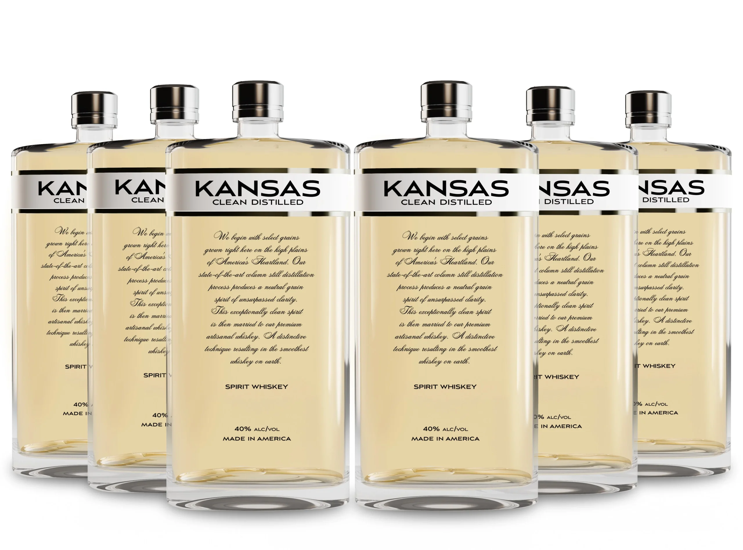 Kansas Clean Distilled Whiskey | (6) Bottle Bundle