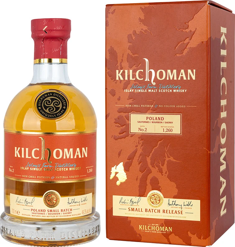 Kilchoman Poland Small Batch No.2 Sauternes/ Bourbon / Sherry Cask Scotch Whisky | 700ML - Whiskey