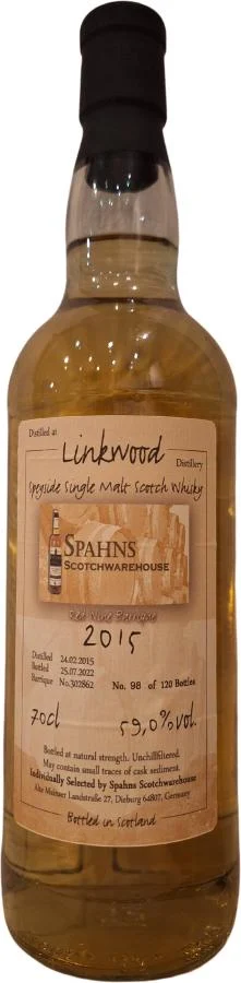 Linkwood 2015 Spahns Scotchwarehouse Single Malt Scotch Whisky | 700ML - Whiskey